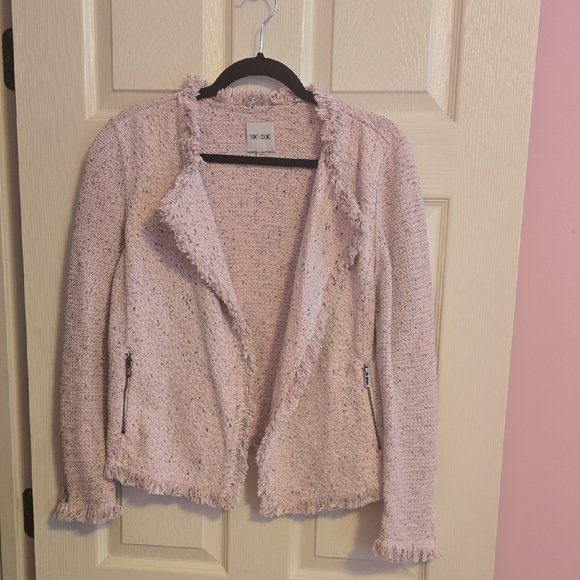 NIC+ZOE Soft Pink Frayed Blazer